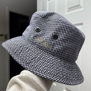 Acne Studios Navy Check Bucket Hat